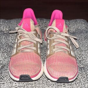 Adidas Pink and Beige Ultra Boost